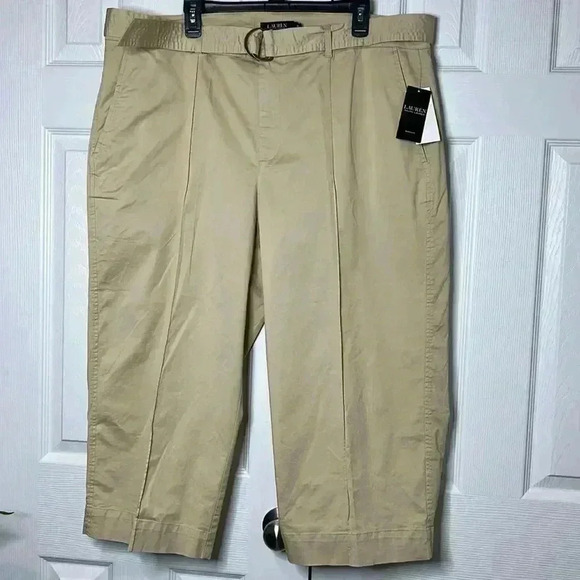 Ralph Lauren Women's Micro Sanded Twill
Belted Wide Leg Pants Brown Size 18W - Picture 3 of 16